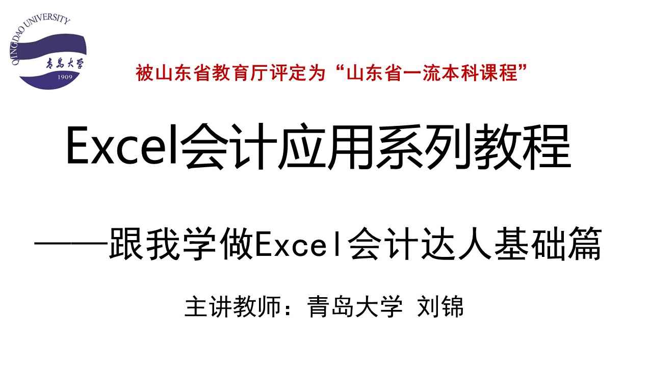 Excel会计应用系列教程
